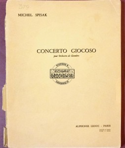Concerto Giocoso pour Orchestre de Chambre