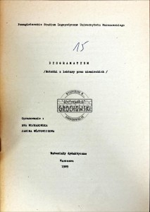 Notatki z lektury prac niemieckich
