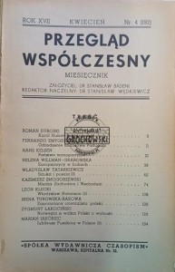 Przegląd współczesny, Kwiecień - Czerwiec 1938