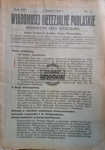 Wiadomości diecezjalne podlaskie, Listopad 1932
