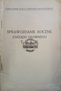 Sprawozdanie roczne zarządu głównego za rok 1927/8