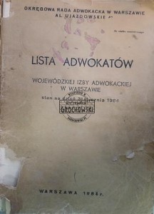 Lista adwokatów 1984