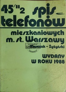Spis telefonów mieszkaniowych Warszawy. Marczak-Żyżyński