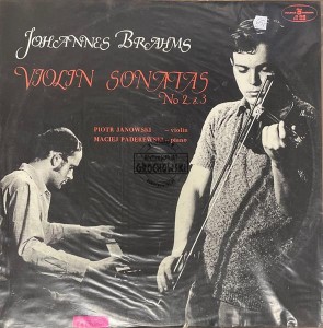 Johannes Brahms, Piotr Janowski, Maciej Paderewski – Violin Sonatas No 2 & 3 LP