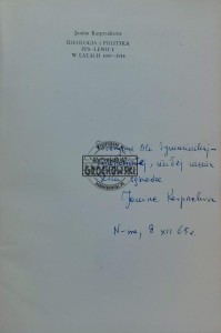 Ideologia i polityka PPS Lewicy w latatch 1907-1914 (autograf)