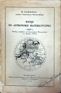 Wstęp do astronomji matematycznej cz. 1