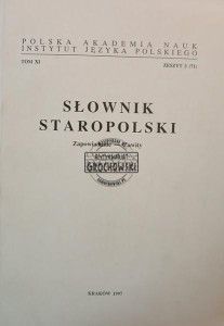 Słownik staropolski, zeszyt 3 (71)