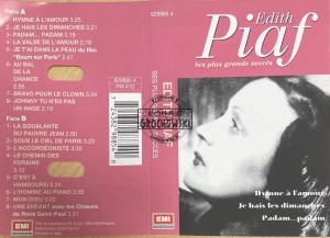 Edith Piaf – Ses Plus Grands Succès Kaseta