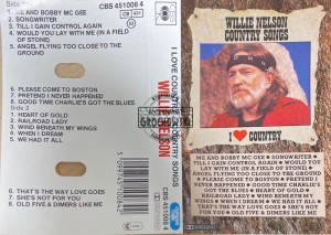 Willie Nelson – I Love Country - Country Songs Kaseta