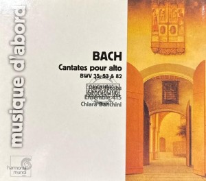 J.S. Bach (René Jacobs, Ensemble 415, Chiara Banchini) – Cantates pour alto (BWV 35, 53 & 82) CD