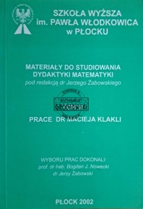 Praca dr Macieja Klakli