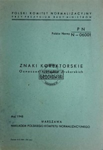Znaki korektorskie. Oznaczenie błędów drukarskich