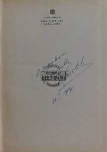Końcowa gra szachowa. Zakończenia figurowo-pionowe (autograf)