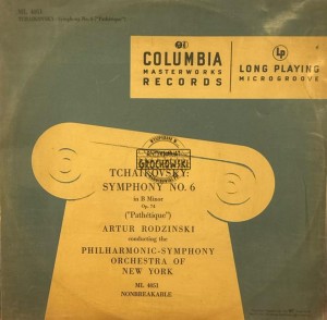 Tchaikovsky – Artur Rodzinski Conducting The Philharmonic-Symphony Orchestra Of New York – Symphony No. 6 In B Minor, Op. 74 ("Pathétique") LP