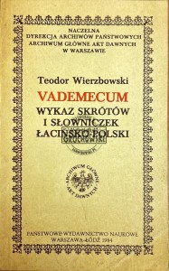 Wykaz skrótów i słowniczek łacińsko-polski