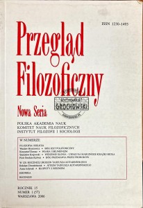 Przegląd filozoficzny r. 2006 nr 1 (57)