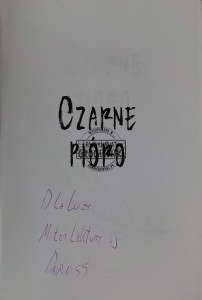 Czarne pióro (autograf)