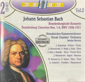 Johann Sebastian Bach, Slowakisches Kammerorchester, Bohdan Warchal – Brandenburg Concertos Nos. 1-6, BWV 1046-1051 CD