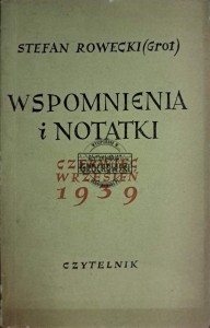Wspomnienia i notatki. Czerwiec wrzesień 1939