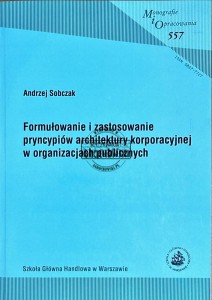Formułowanie i zastosowanie pryncypiów architektury korporacyjnej w organizajach publicznych