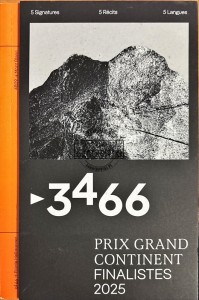 3466. Prix Grand Continent Finalistes