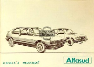 Alfa Romeo. Alfasud. Owner's manual