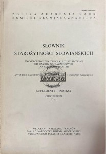 Słownik starożytności słowiańskich. Tom 8 część 1