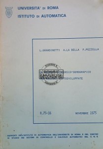 Un modelo economico-demografico per regioni sottosviluppate