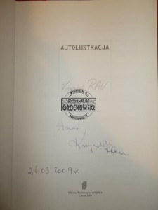 AUTOGRAF RAU KRZYSZTOF Autolustracja