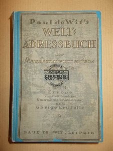 Welt-Adressbuch der Musikinstrumenten-Industrie. Teil II: Europa und Erdteile