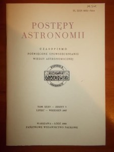Postępy Astronomii, zeszyt 3, 1987