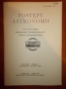Postępy Astronomii, zeszyt 4, 1988