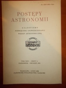 Postępy Astronomii, zeszyt 4, 1981