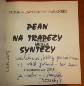 AUTOGRAF TOMASZ BARAŃSKI Pean na trapezy syntezy